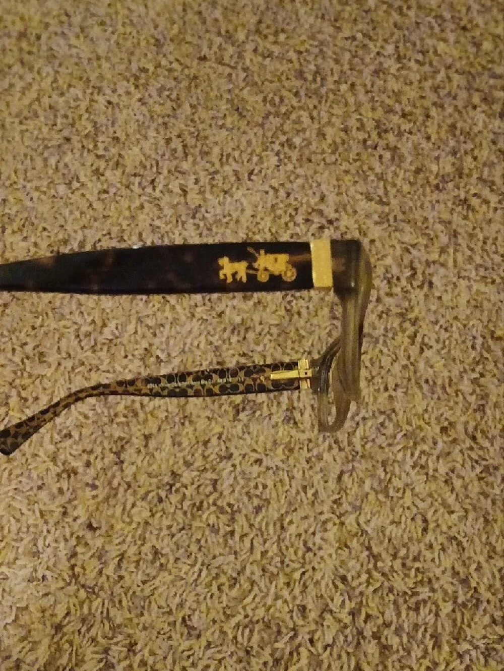 Coach Black and Gold Semi-Rimless Reading Glasses